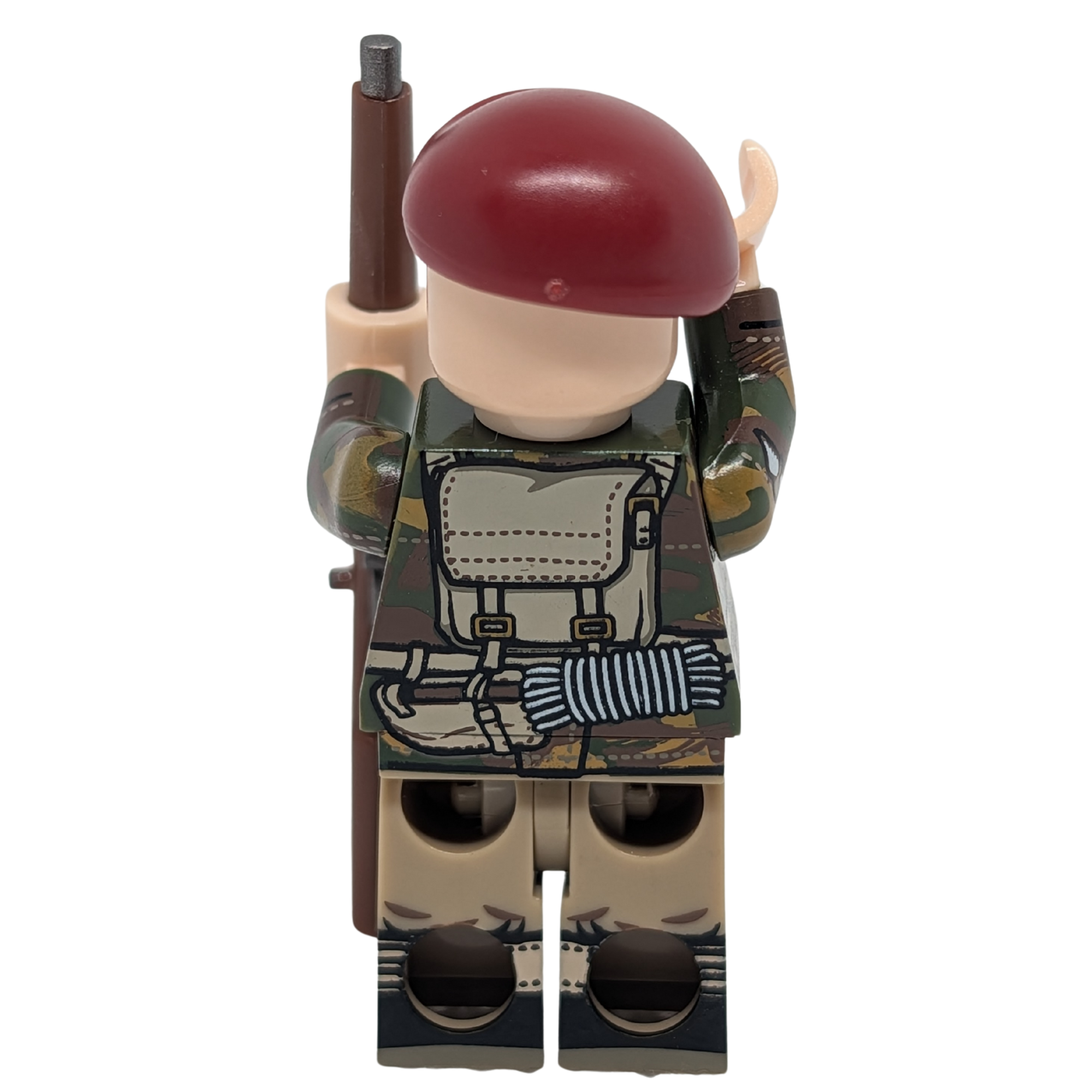 Britischer Fallschirmjäger mit Ausrüstungsgurt – Custom Minifigur