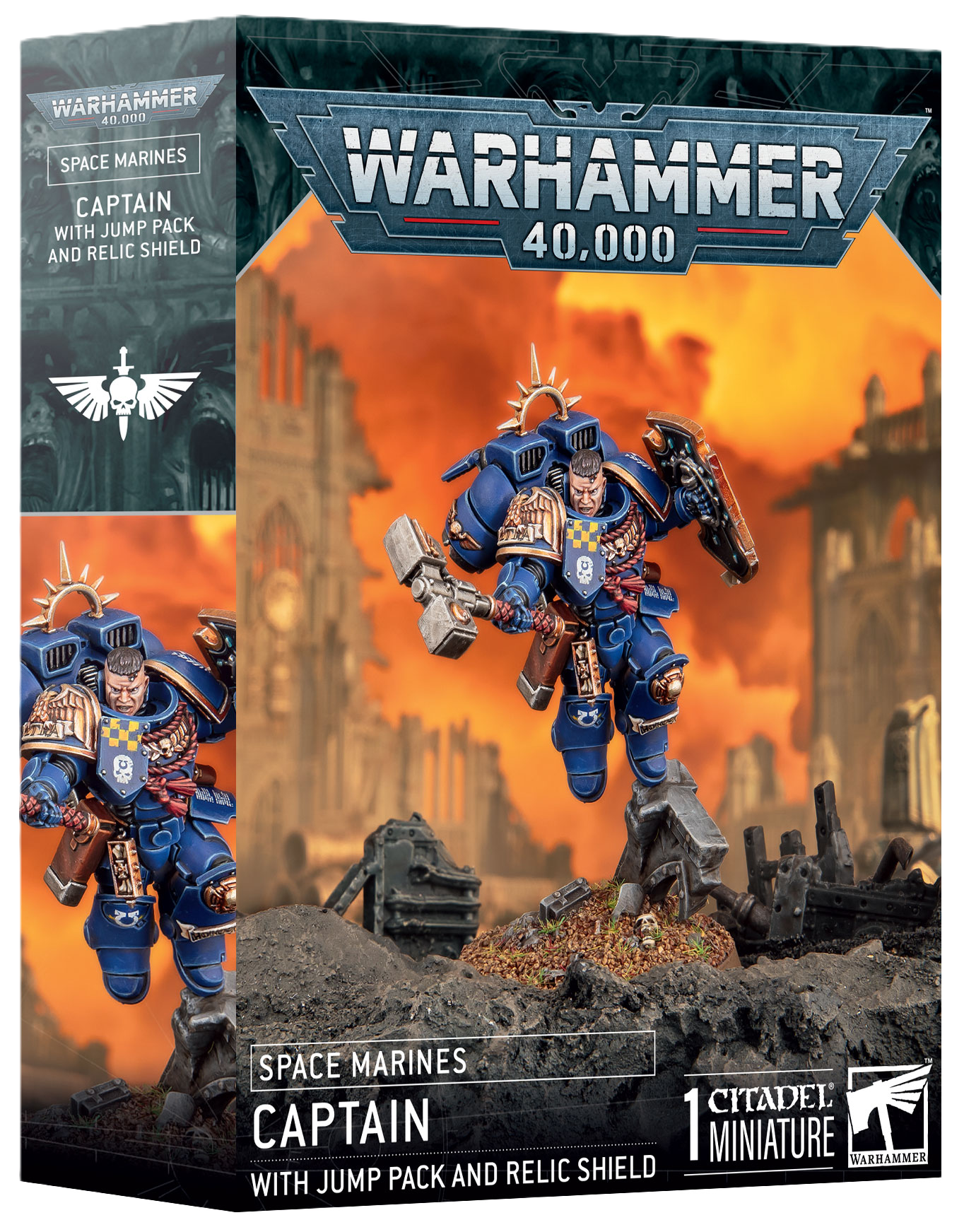 Warhammer 40,000: Space Marines – Captain with Jump Pack and Relic Shield