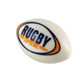 LEGO® Sports Football / Rugby Ball with Dark Blue and Orange 'RUGBY SUPREME' Pattern (weiss) 57753pb01
