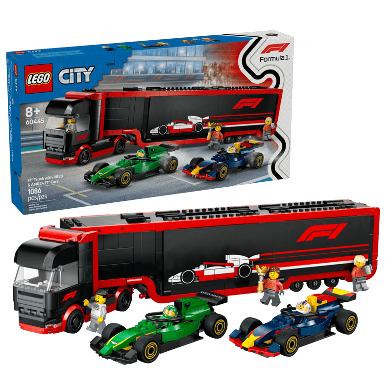 LEGO City 60445 - F1 Truck with RB20 & AMR24