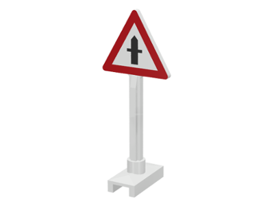 LEGO® Road Sign Triangle with Road Crossing Pattern 649p02