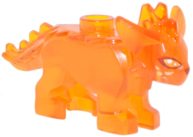 LEGO® Minifigur Fuchs, Schatzkreatur mit dunkelroter Nase, goldenen Iriden und Flecken 7581pb02