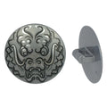 LEGO® Minifigure, Shield Circular / Round Convex Face with Black and Silver Ninjago Dragon Head Pattern 75902pb16