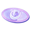 LEGO® Schild oval (transparent-violett) 92747pb15