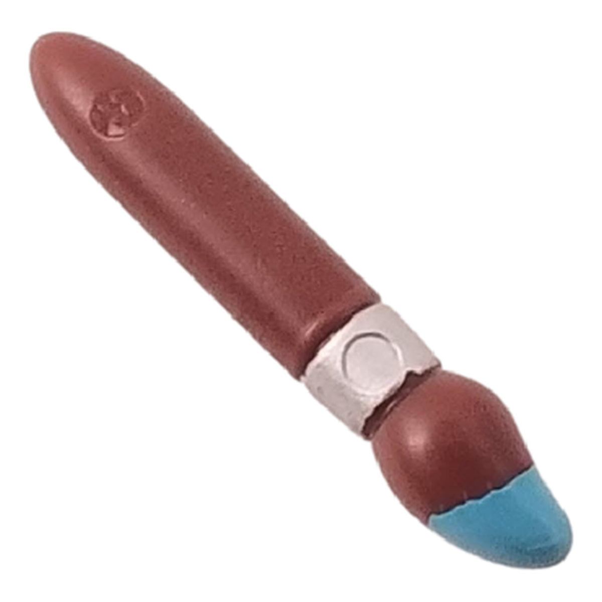 LEGO® Minifigure, Utensil Paint Brush with Silver Ferrule and Medium Azure Tip Pattern (braun) 93552pb02