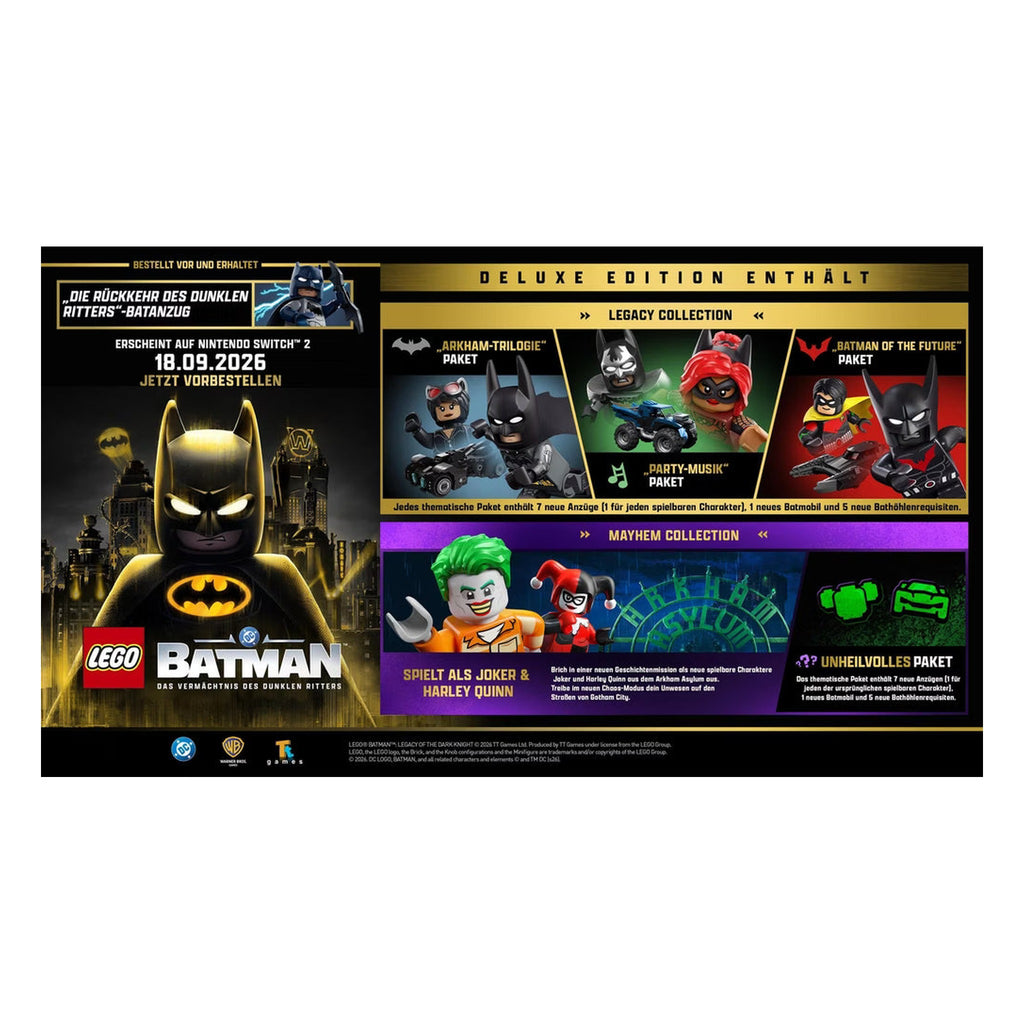 LEGO® Batman™: Das Vermächtnis des Dunklen Ritters – Deluxe Edition ohne Minifigur, geöffnet (Nintendo Switch 2)