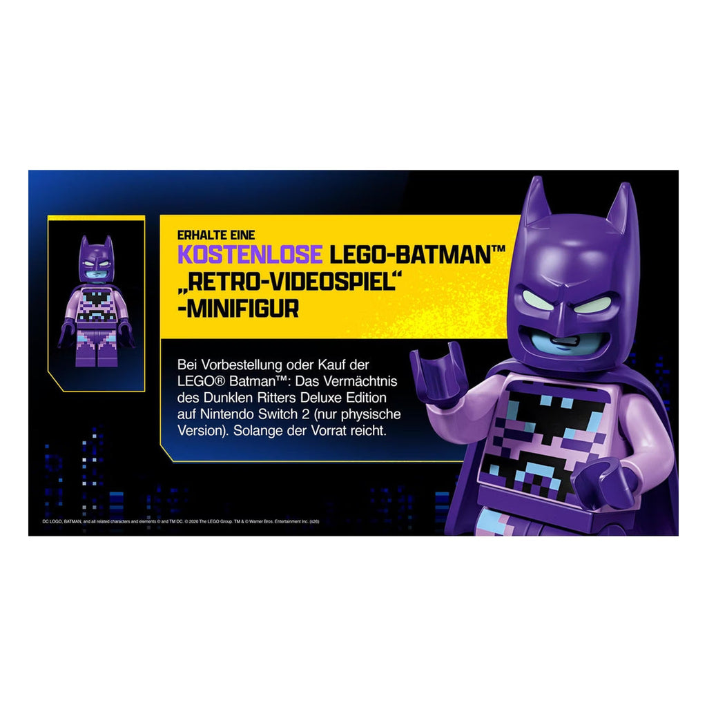 LEGO® Batman™: Das Vermächtnis des Dunklen Ritters – Deluxe Edition mit Minifigur (Nintendo Switch 2)