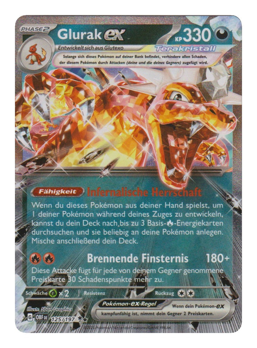 Pokémon: Glurak ex – Obsidianflammen (OBF 125) – Einzelkarte