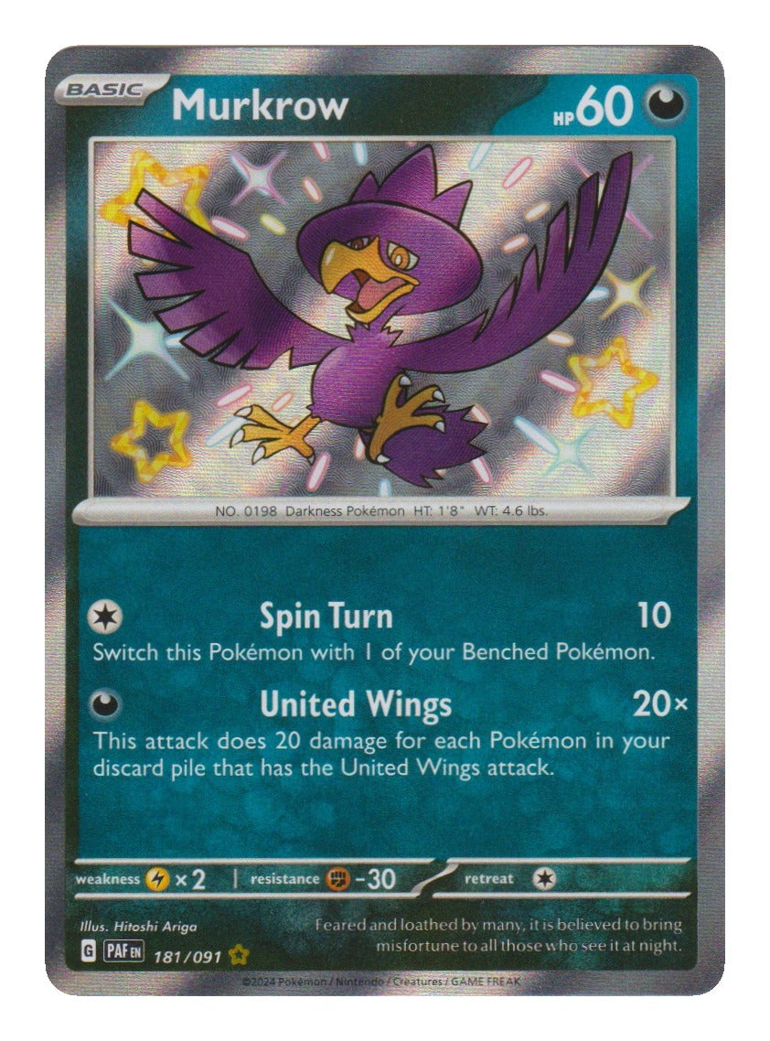 Pokémon: Murkrow – Paldean Fates (PAF 181) – Einzelkarte