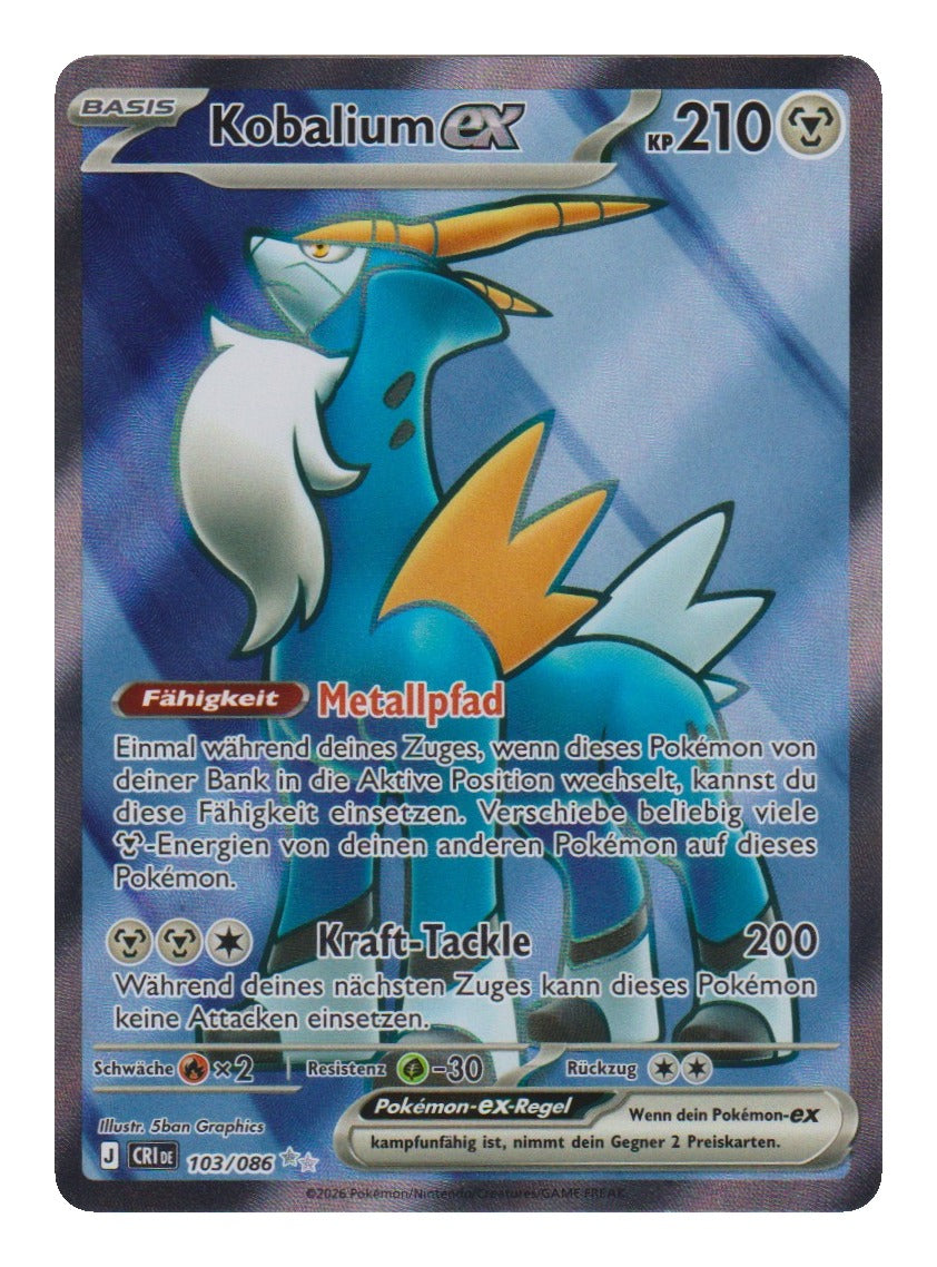 Pokémon: Kobalium ex – Wachsendes Chaos (CRI 103) – Einzelkarte