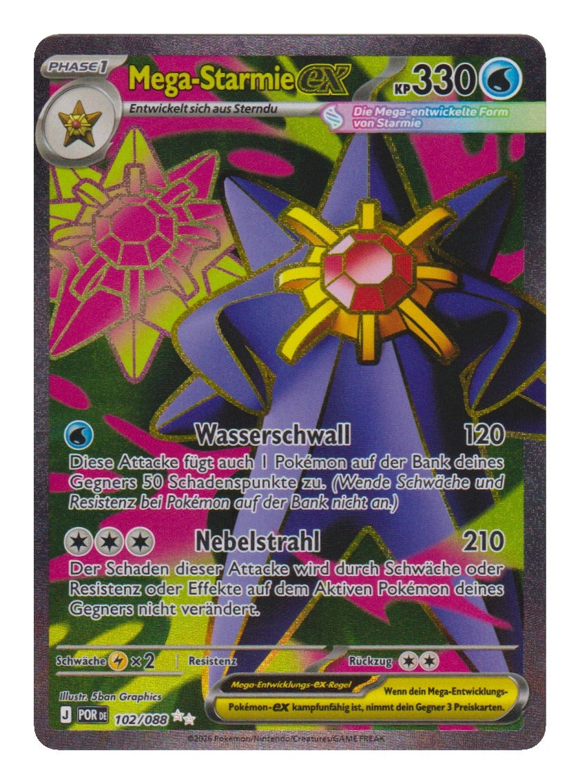 Pokémon: Mega-Starmie ex – Optimale Ordnung (POR 102) – Einzelkarte