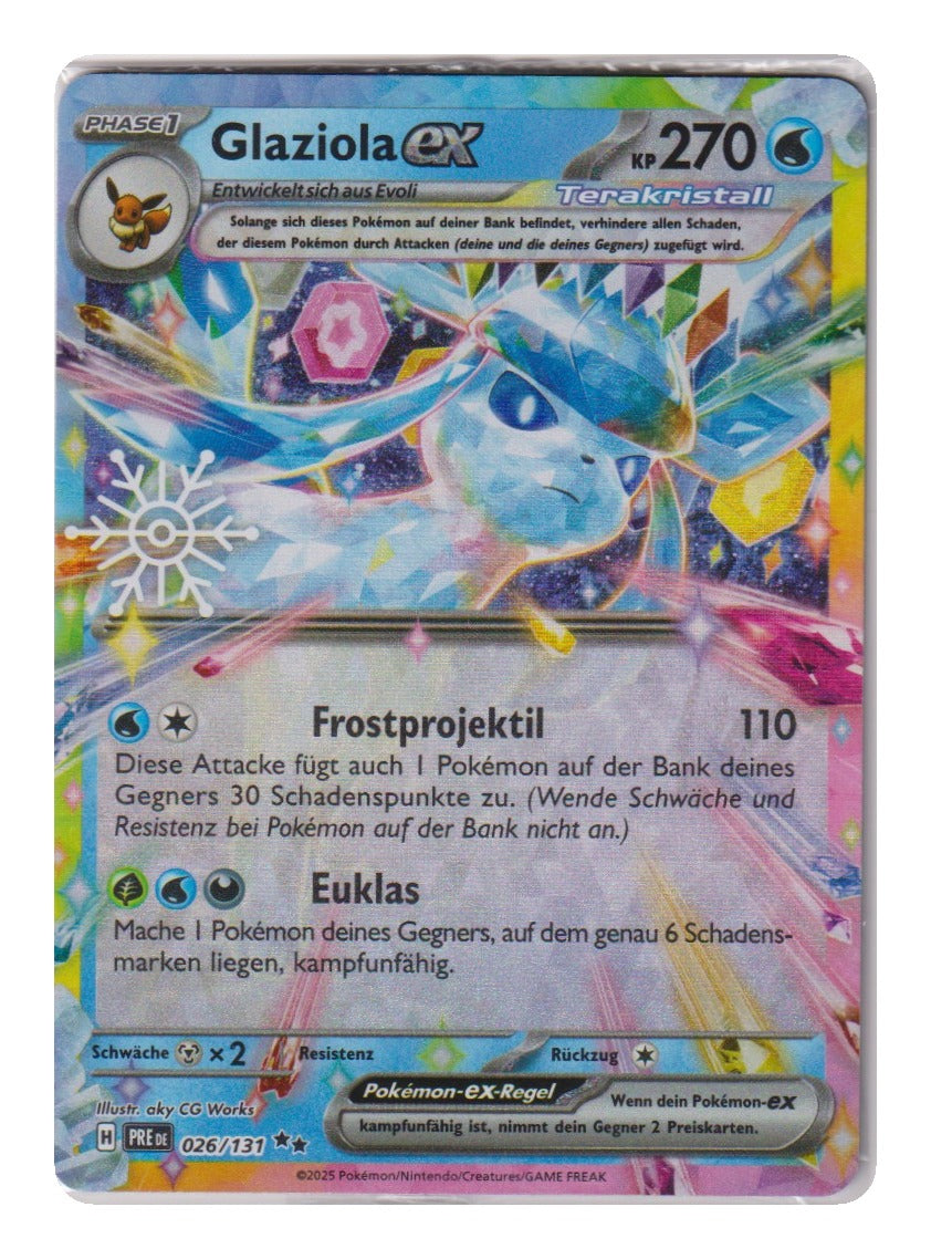Pokémon: Glaziola ex – Prismatische Entwicklungen (PRE 026) – Einzelkarte