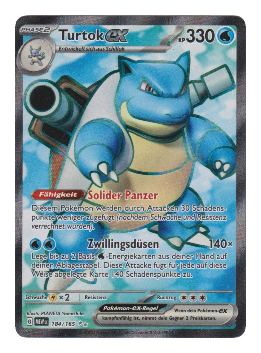 Pokémon: Turtok ex – 151 (MEW 184) – Einzelkarte
