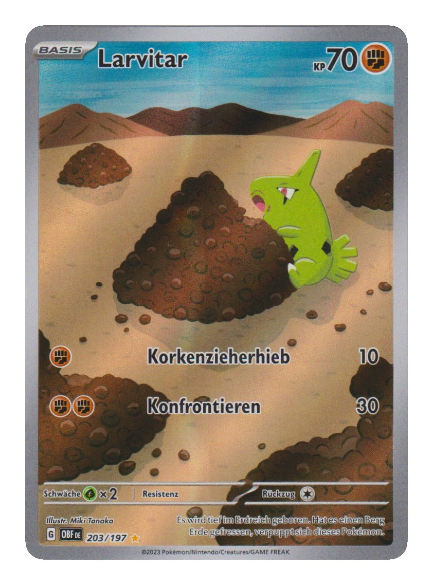 Pokémon: Larvitar – Obsidianflammen (OBF 203) – Einzelkarte