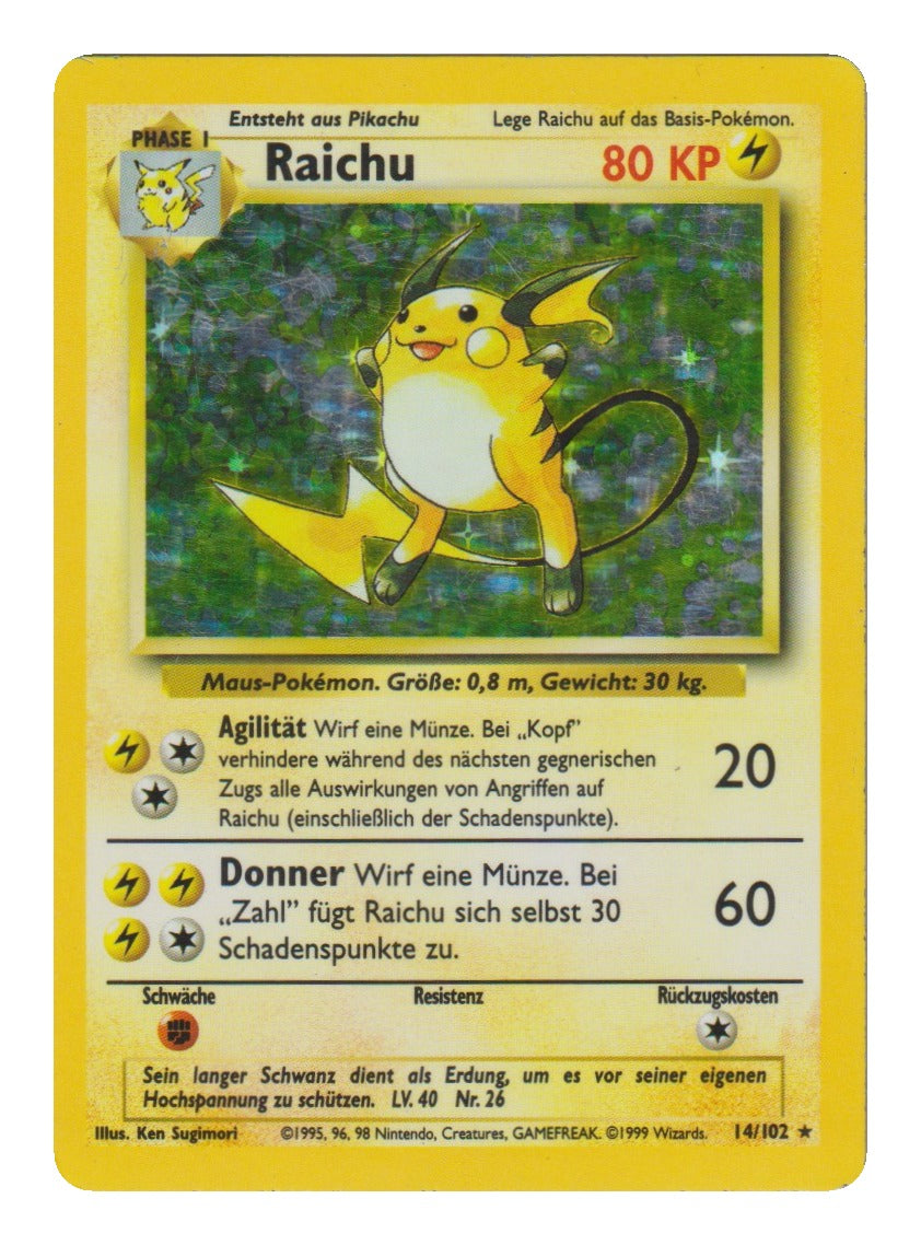 Pokémon: Raichu – Basis (14/102) – Einzelkarte