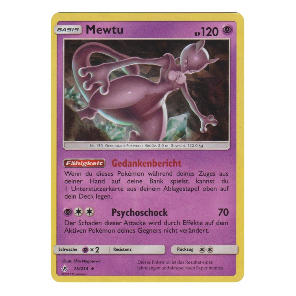 Pokémon: Mewtu – Nacht in Flammen (UNB 75) – Einzelkarte