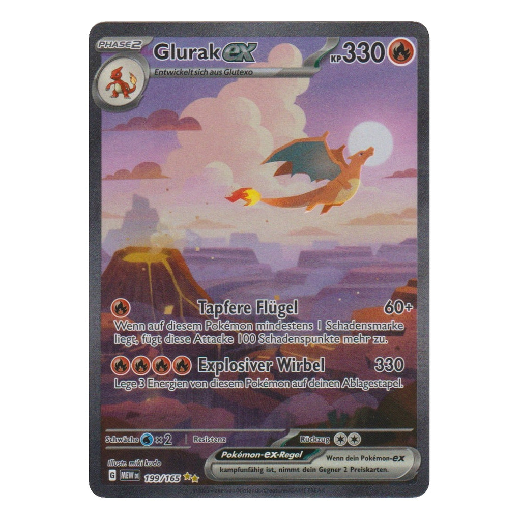 Pokémon: Glurak ex – 151 (MEW 199) – Einzelkarte