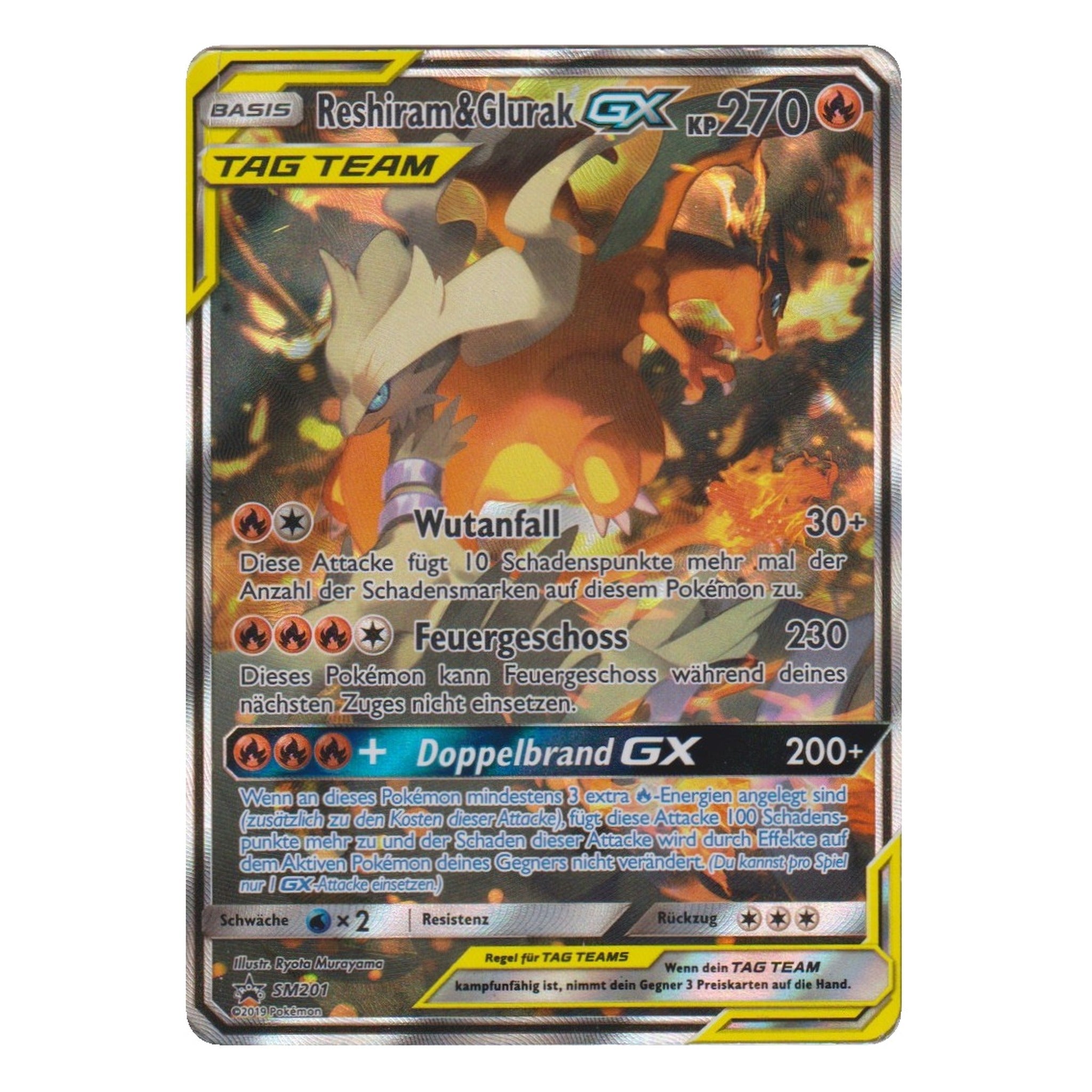 Pokémon: Reshiram & Glurak GX – SM Black Star Promos (SM 201) – Einzelkarte