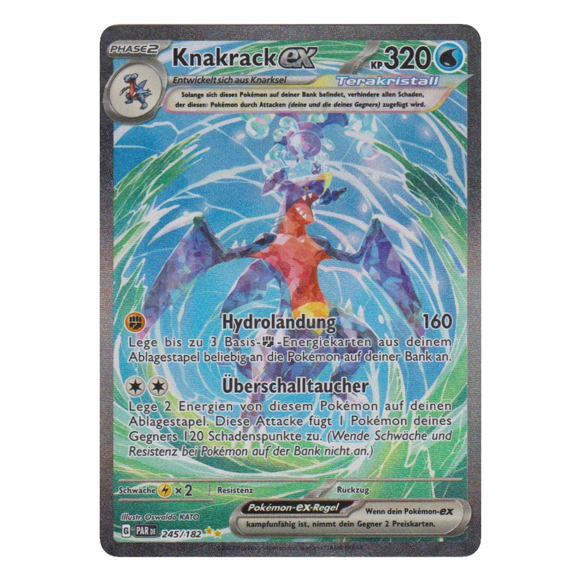Pokémon: Knakrack ex – Paradoxrift (PAR 245) – Einzelkarte