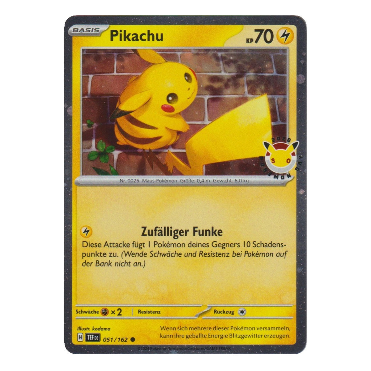 Pokémon: Pikachu (30th Anniversary) – Temporal Forces (TEF 051) – Einzelkarte