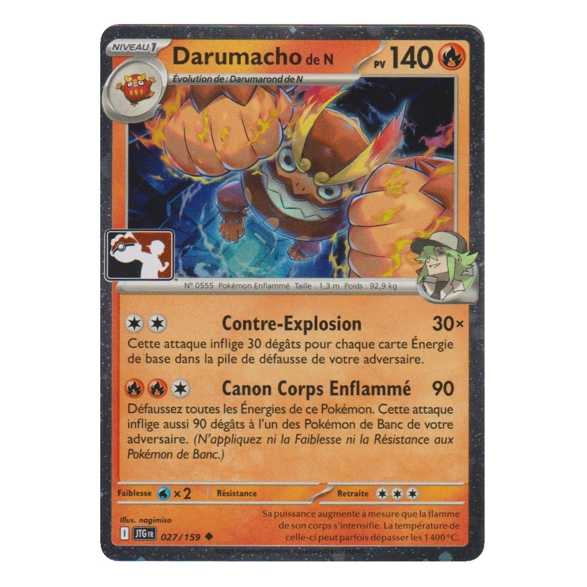 Pokémon: N's Darmanitan – Reisegefährten (JTG 027) – Einzelkarte