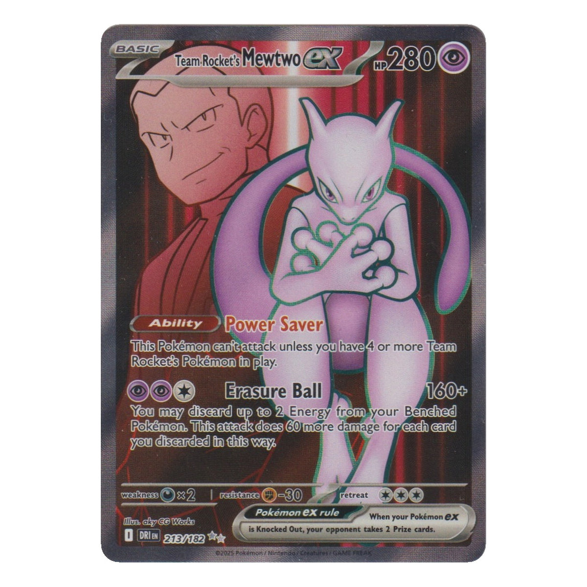 Pokémon: Team Rocket's Mewtwo ex – Destined Rivals (DRI 213) – Einzelkarte