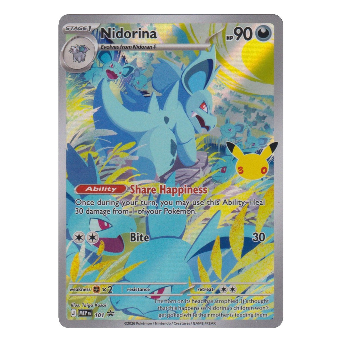 Pokémon: Nidorina – MEP Black Star Promos (MEP 101) – Einzelkarte
