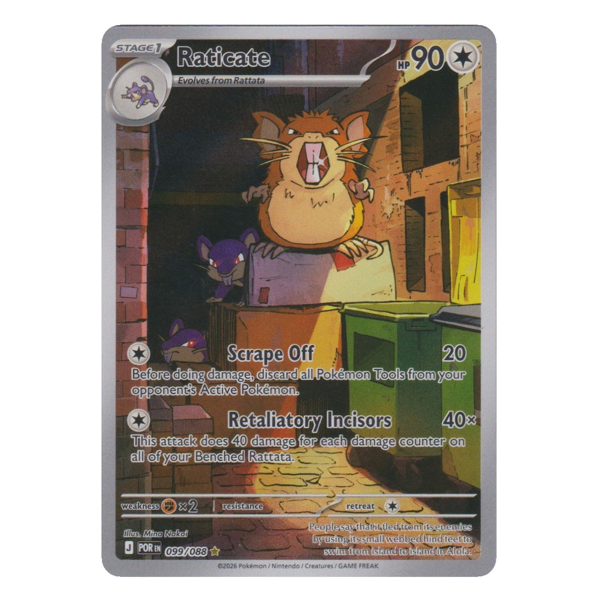 Pokémon: Raticate – Perfect Order (POR 099) – Einzelkarte