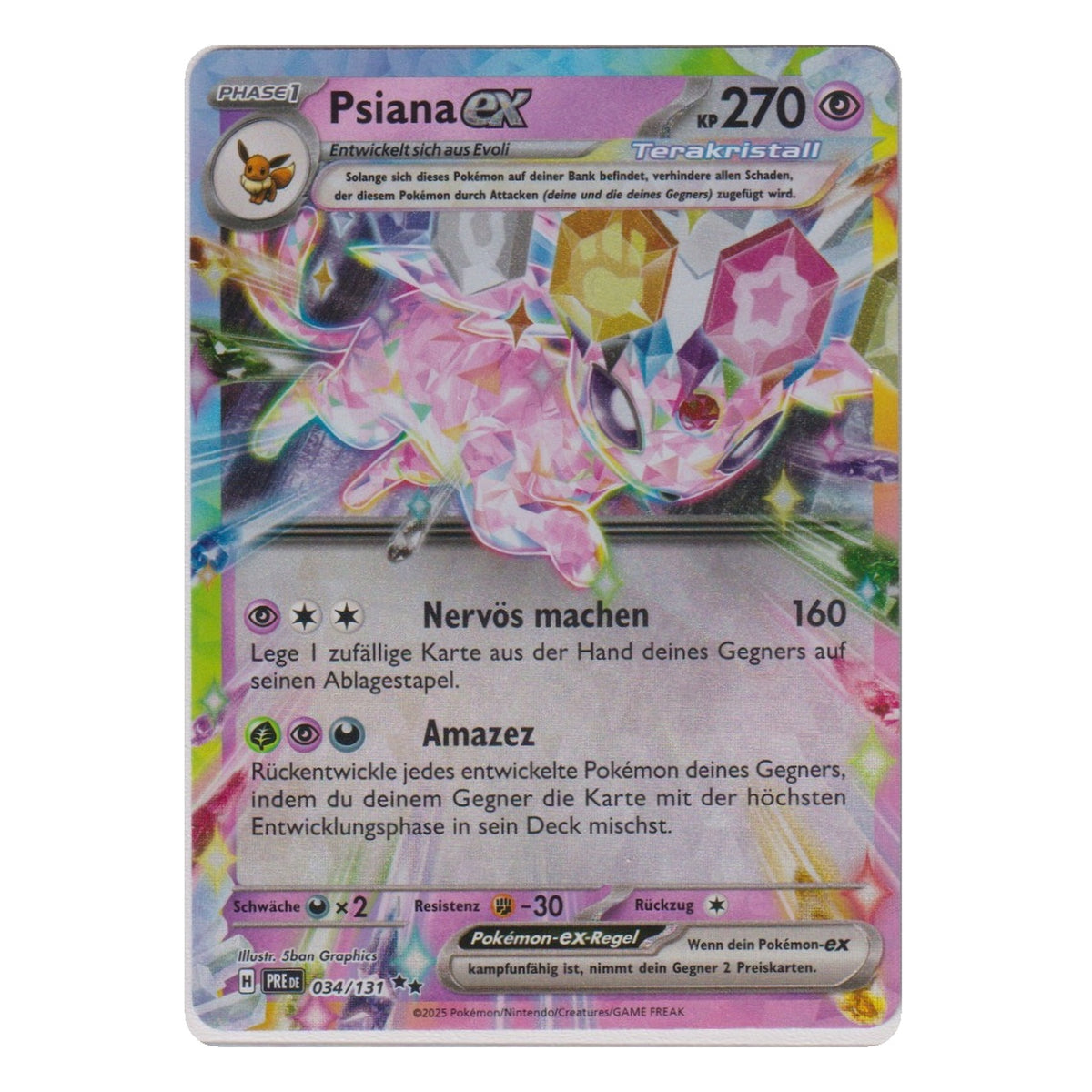Pokémon: Psiana ex – Prismatische Entwicklungen (PRE 034) – Einzelkarte