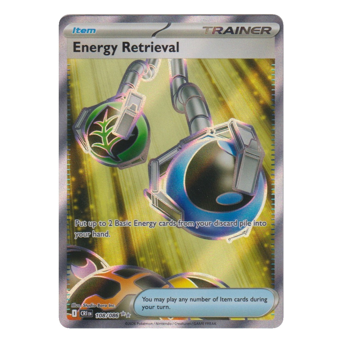 Pokémon: Energy Retrieval – Chaos Rising (CRI 108) – Einzelkarte