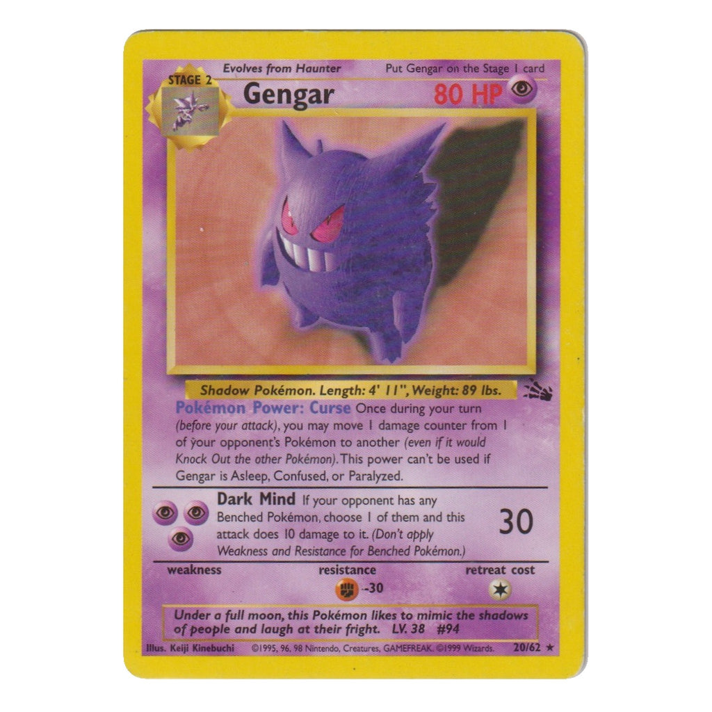 Pokémon: Gengar – Fossil (FO 20) – Einzelkarte