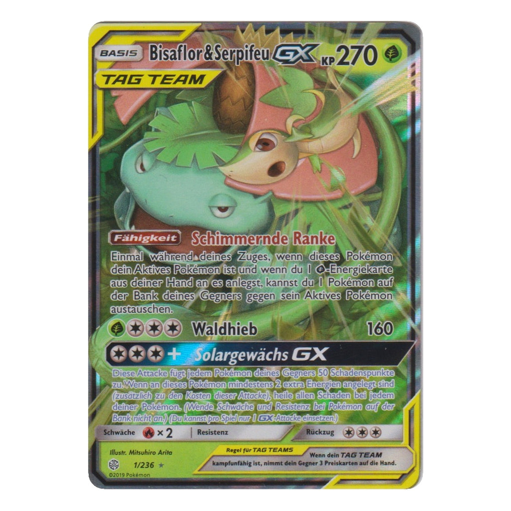 Pokémon: Bisaflor & Serpifeu GX – Aufziehen der Sturmröte (TEU 1) – Einzelkarte