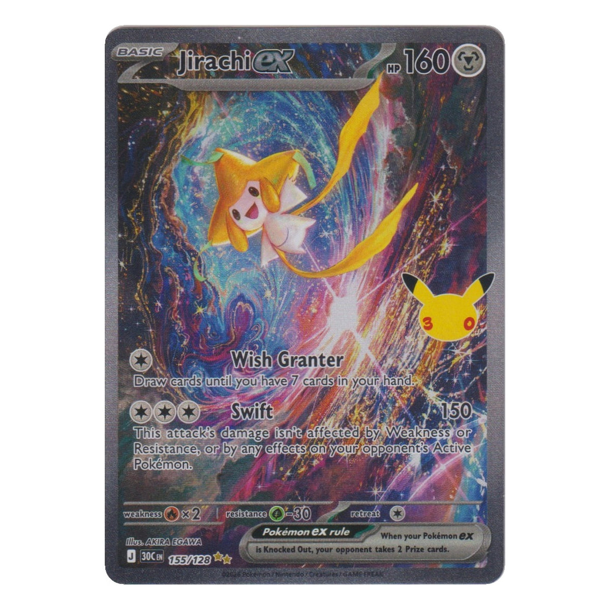 Pokémon: Jirachi ex – 30th Celebration (30C 155) – Einzelkarte