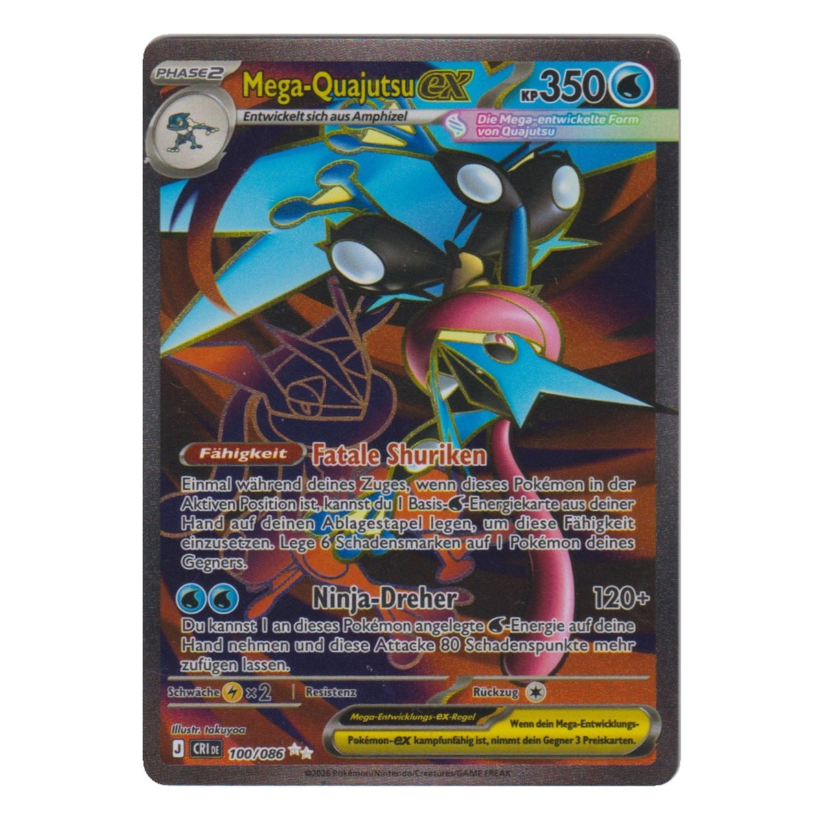 Pokémon: Mega-Quajutsu ex – Wachsendes Chaos (CRI 100) – Einzelkarte