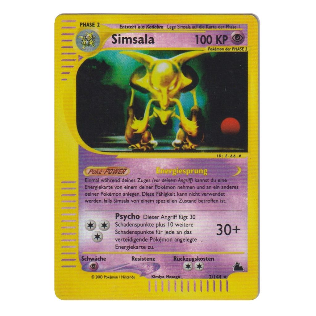 Pokémon: Simsala – Skyridge (SK 2) Reverse Holo – Einzelkarte