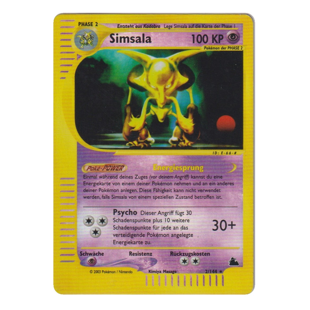 Pokémon: Simsala – Skyridge (SK 2) Reverse Holo – Einzelkarte