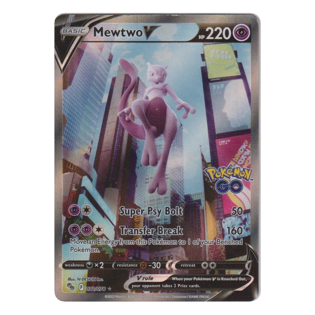 Pokémon: Mewtwo V – Pokémon GO (PGO 072) – Einzelkarte