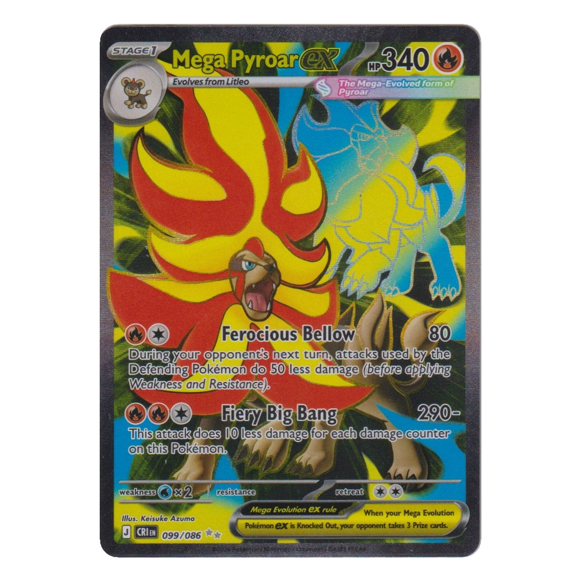 Pokémon: Mega Pyroar ex – Chaos Rising (CRI 099) – Einzelkarte