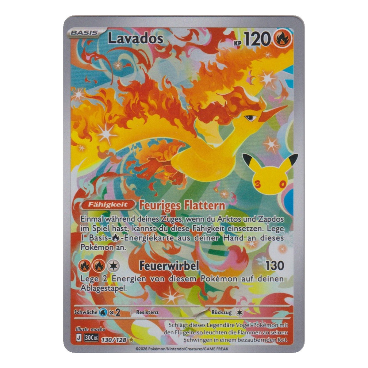 Pokémon: Lavados – 30 Jahre (30C 130) – Einzelkarte