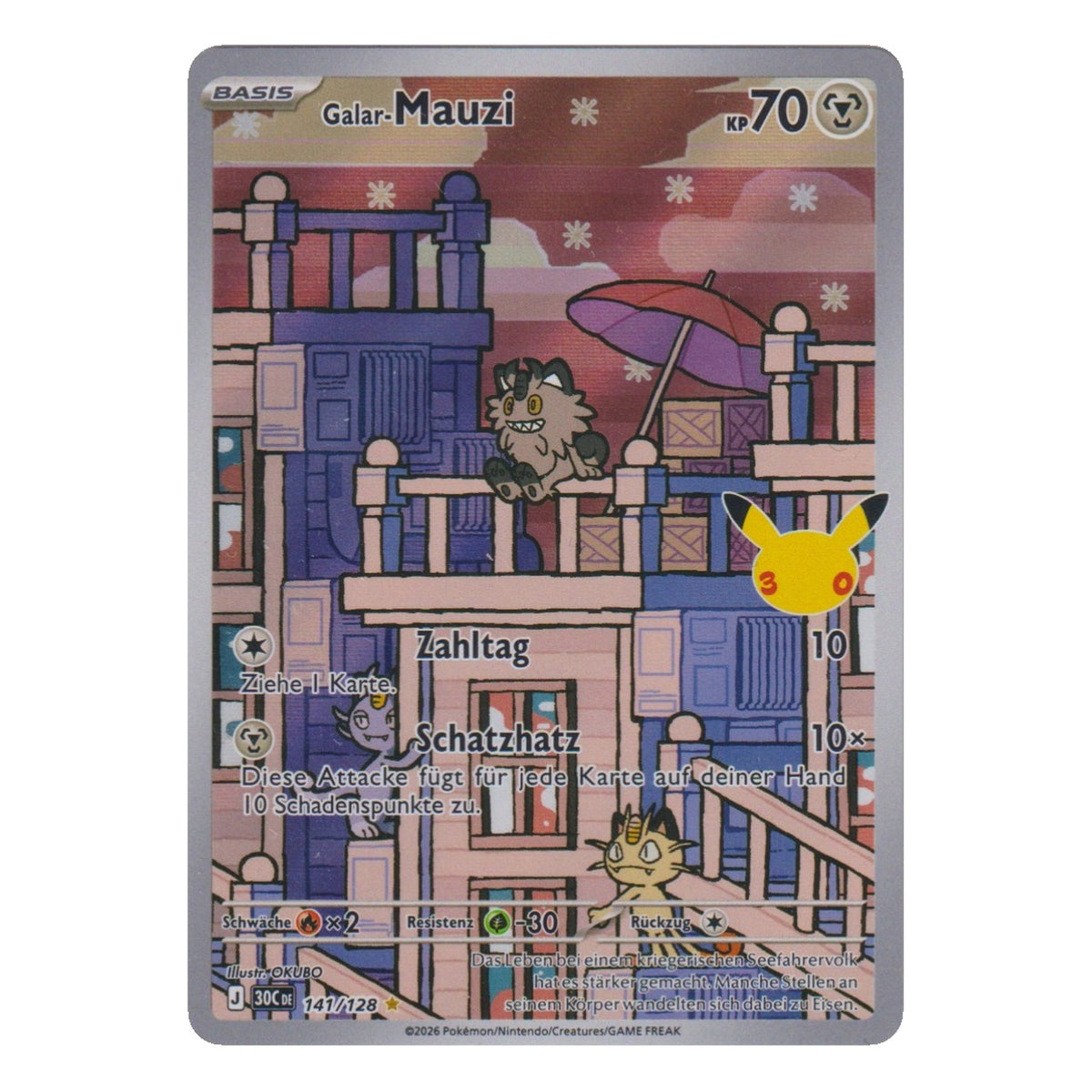 Pokémon: Galar-Mauzi – 30 Jahre (30C 141) – Einzelkarte