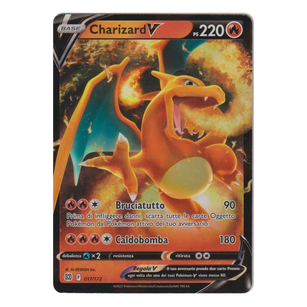 Pokémon: Charizard V – Strahlende Sterne (BRS 017) – Einzelkarte