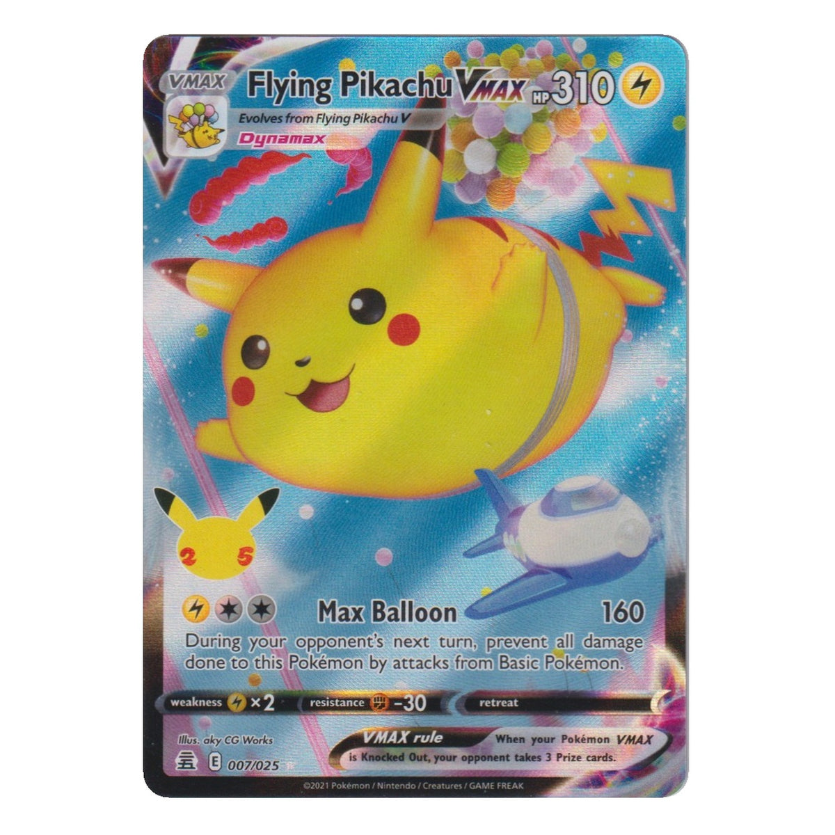 Pokémon: Flying Pikachu VMAX – Celebrations (007/025) – Einzelkarte