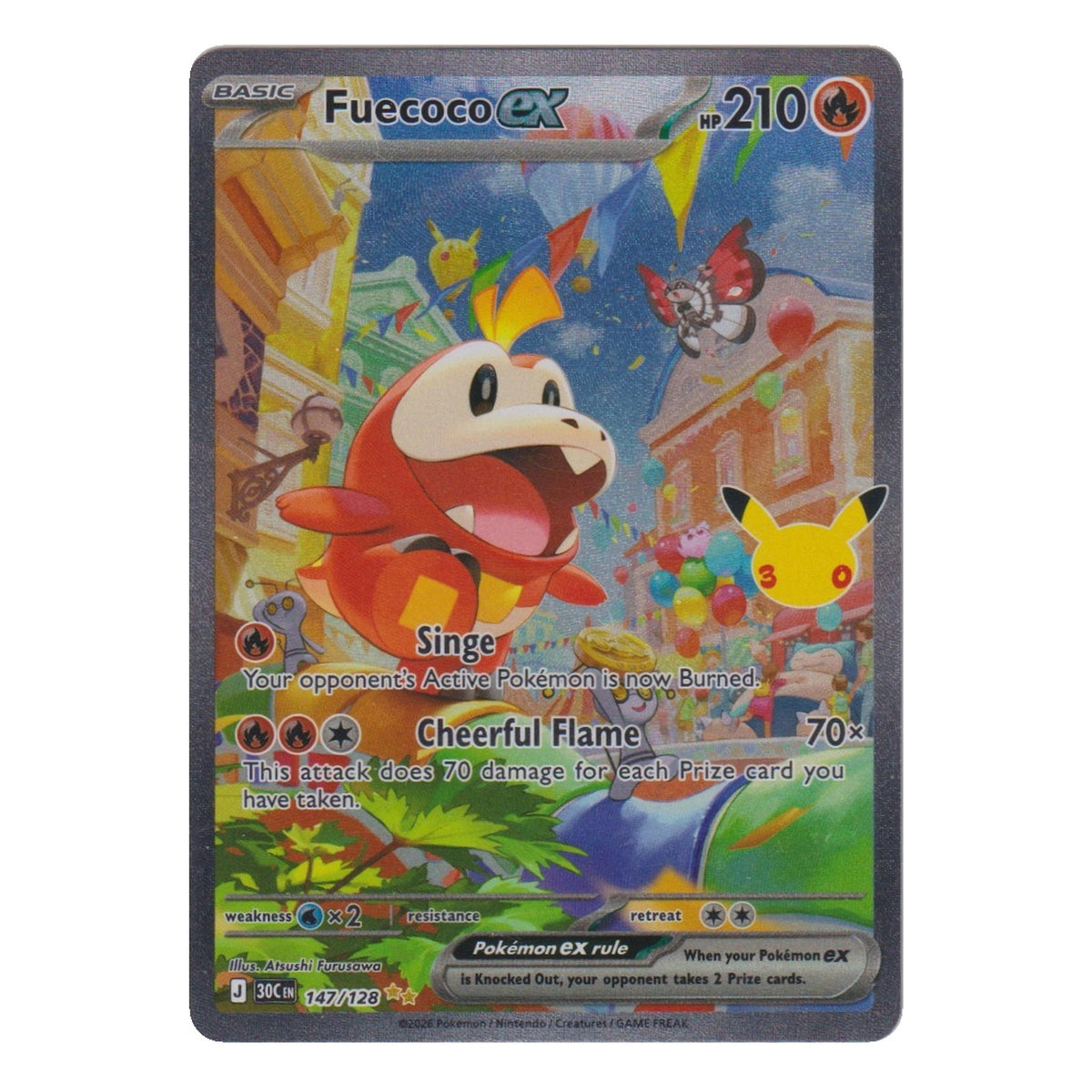 Pokémon: Fuecoco ex – 30th Celebration (30C 147) – Einzelkarte