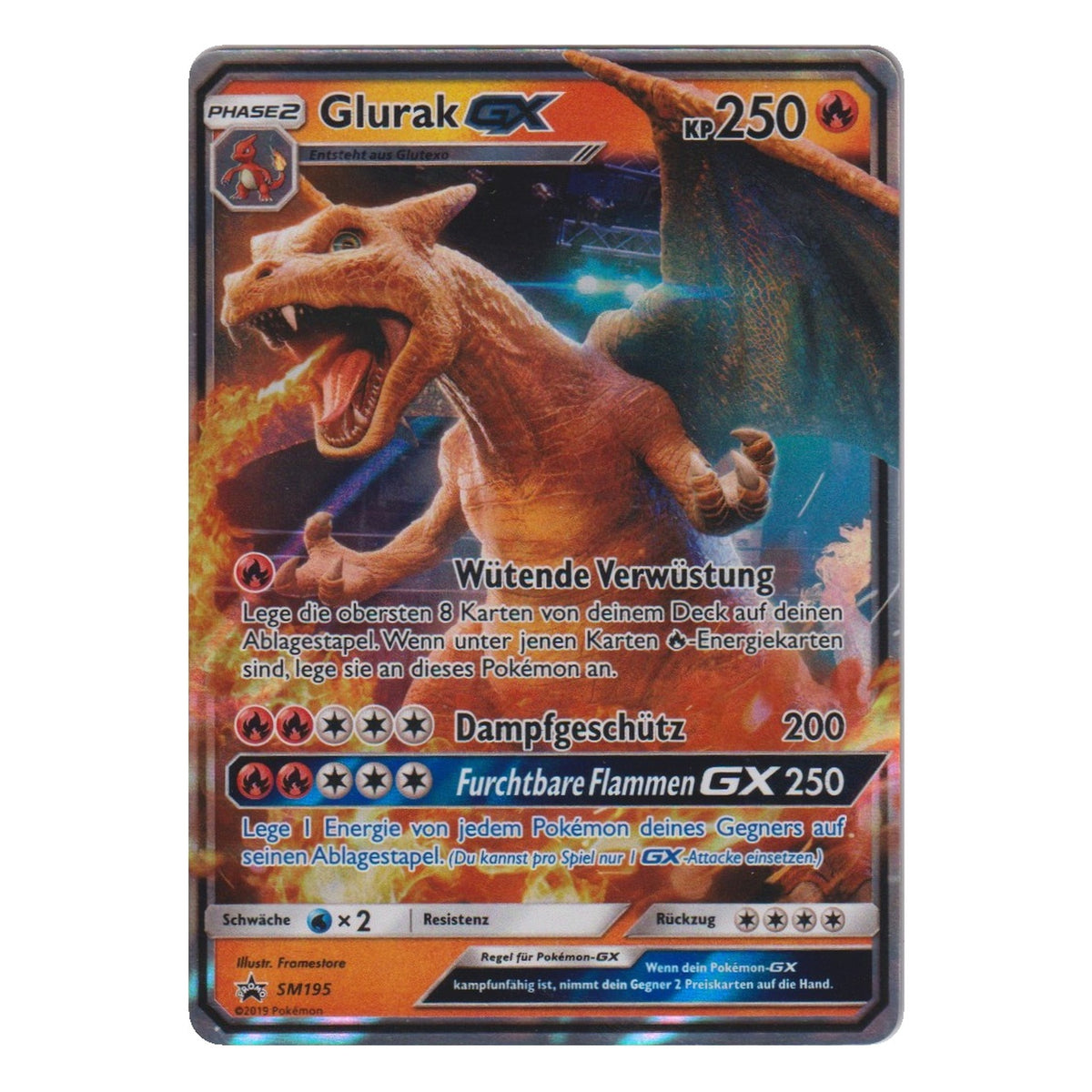 Pokémon: Glurak GX (SM195) – Einzelkarte