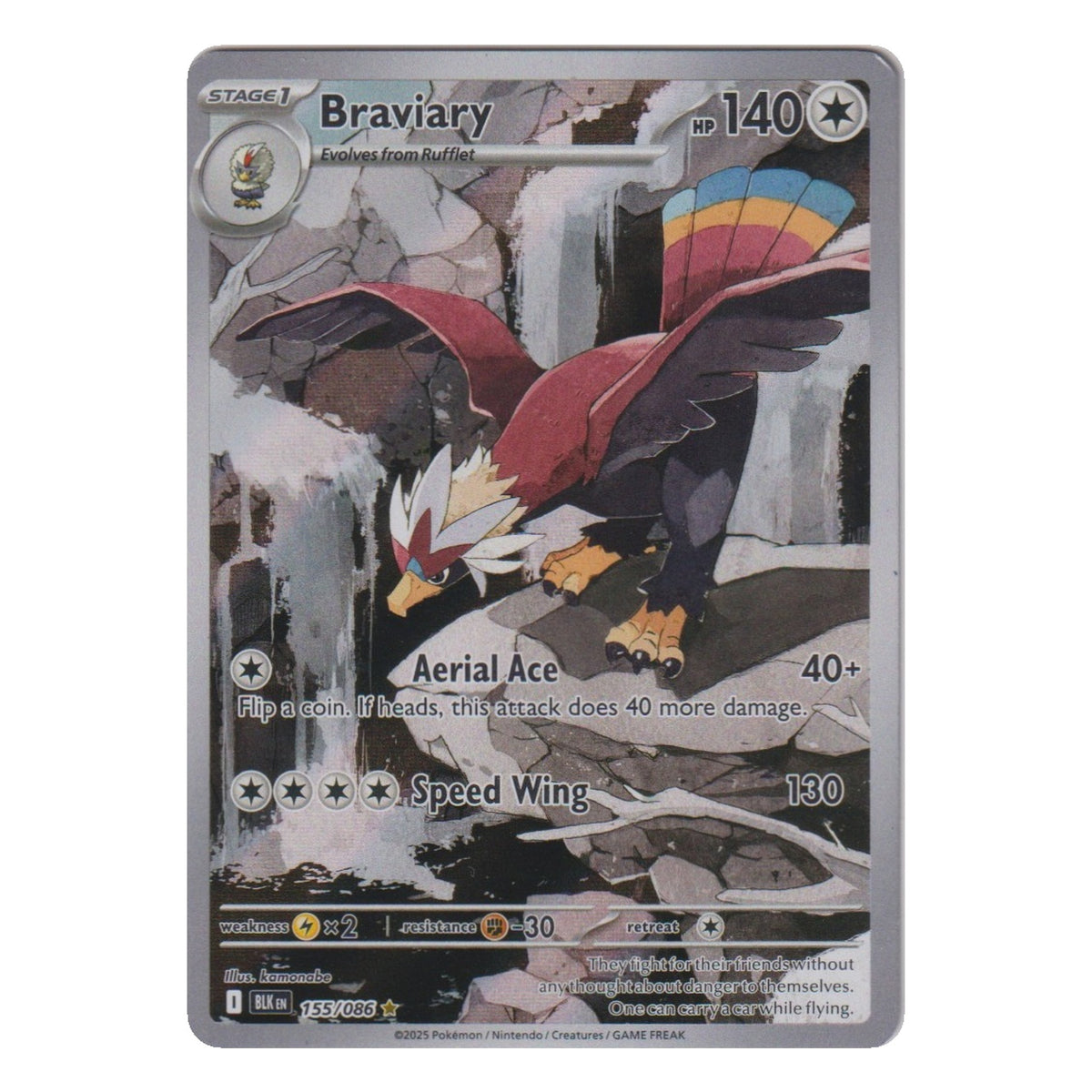 Pokémon: Braviary (BLK 155) – Einzelkarte
