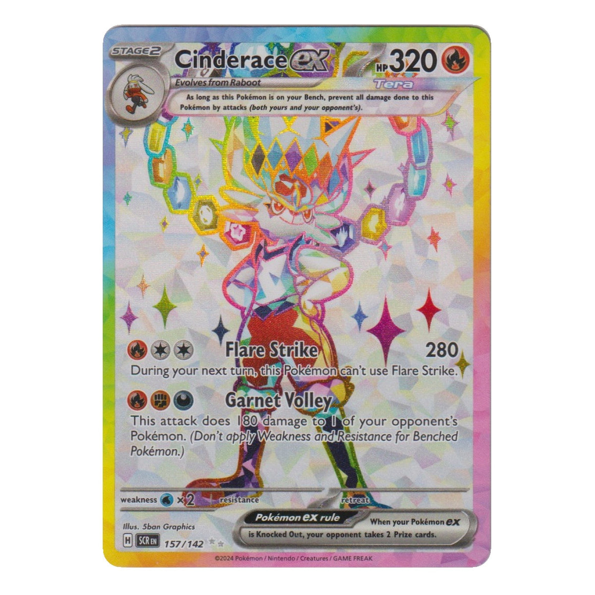 Pokémon: Cinderace ex (SCR 157) – Einzelkarte