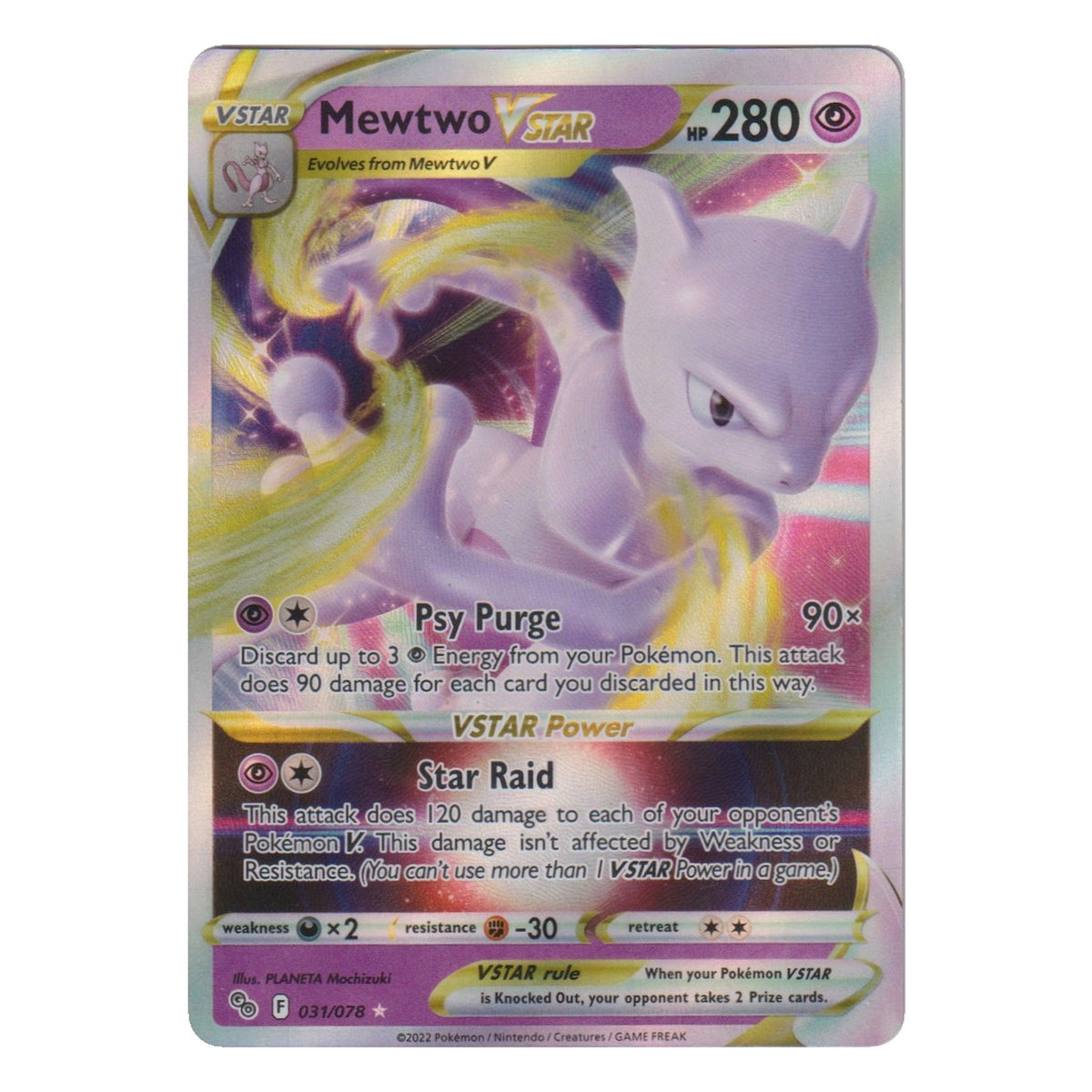 Pokémon: Mewtwo VSTAR (031/078) – Einzelkarte