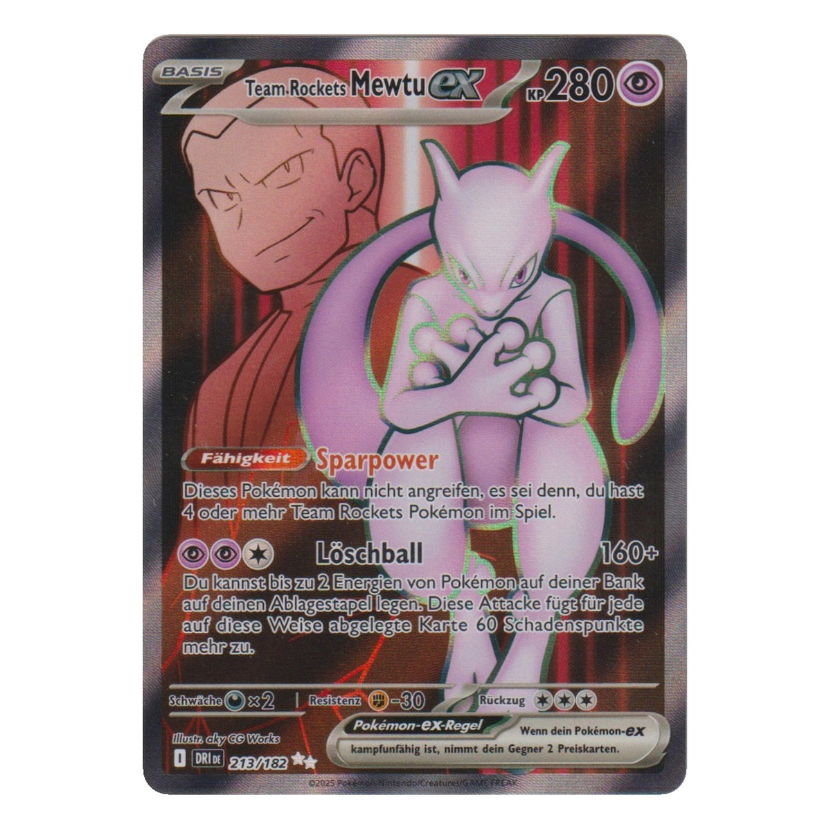 Pokémon: Team Rockets Mewtu ex – Ewige Rivalen (DRI 213) – Einzelkarte