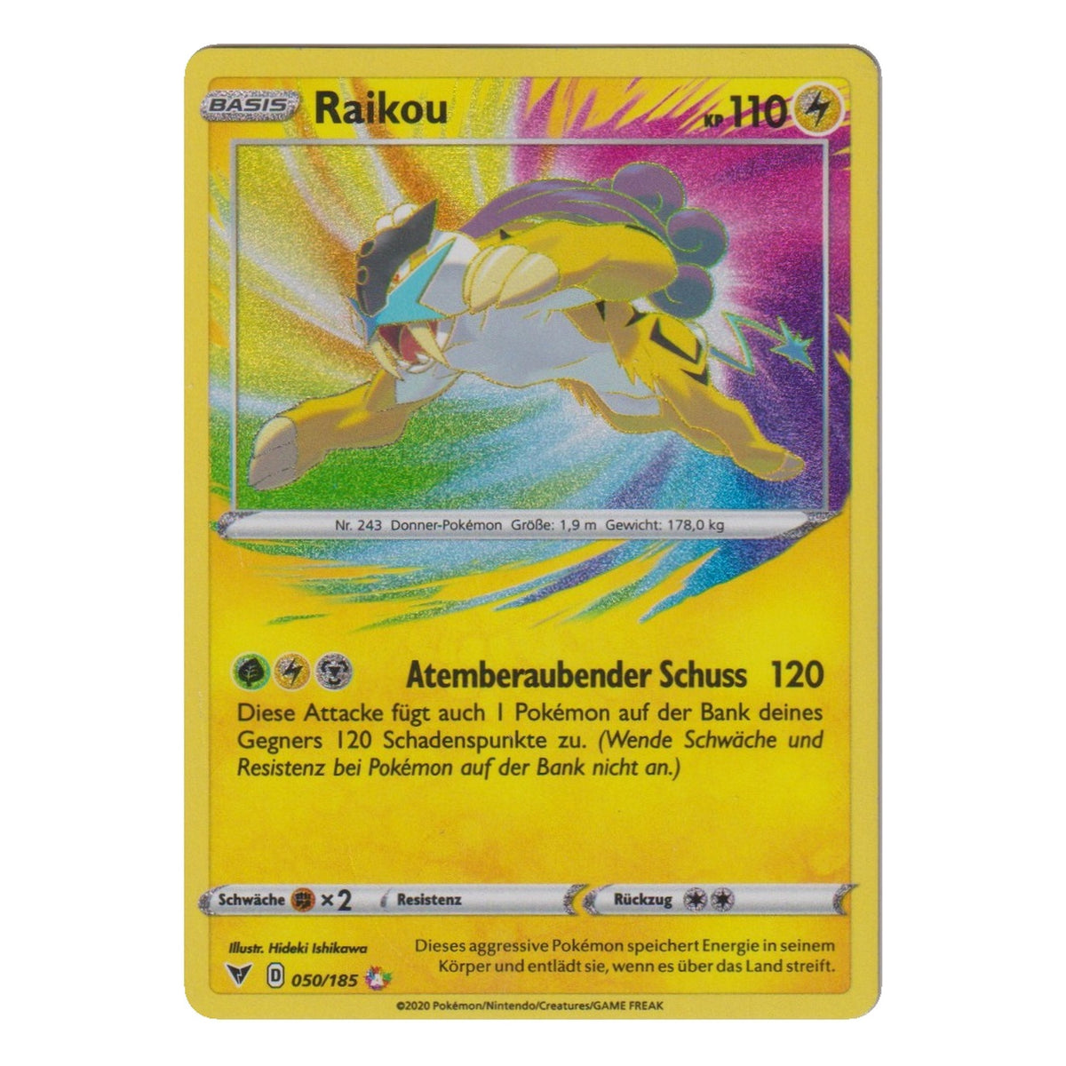 Pokémon: Raikou – Farbenschock (VIV 050) – Einzelkarte
