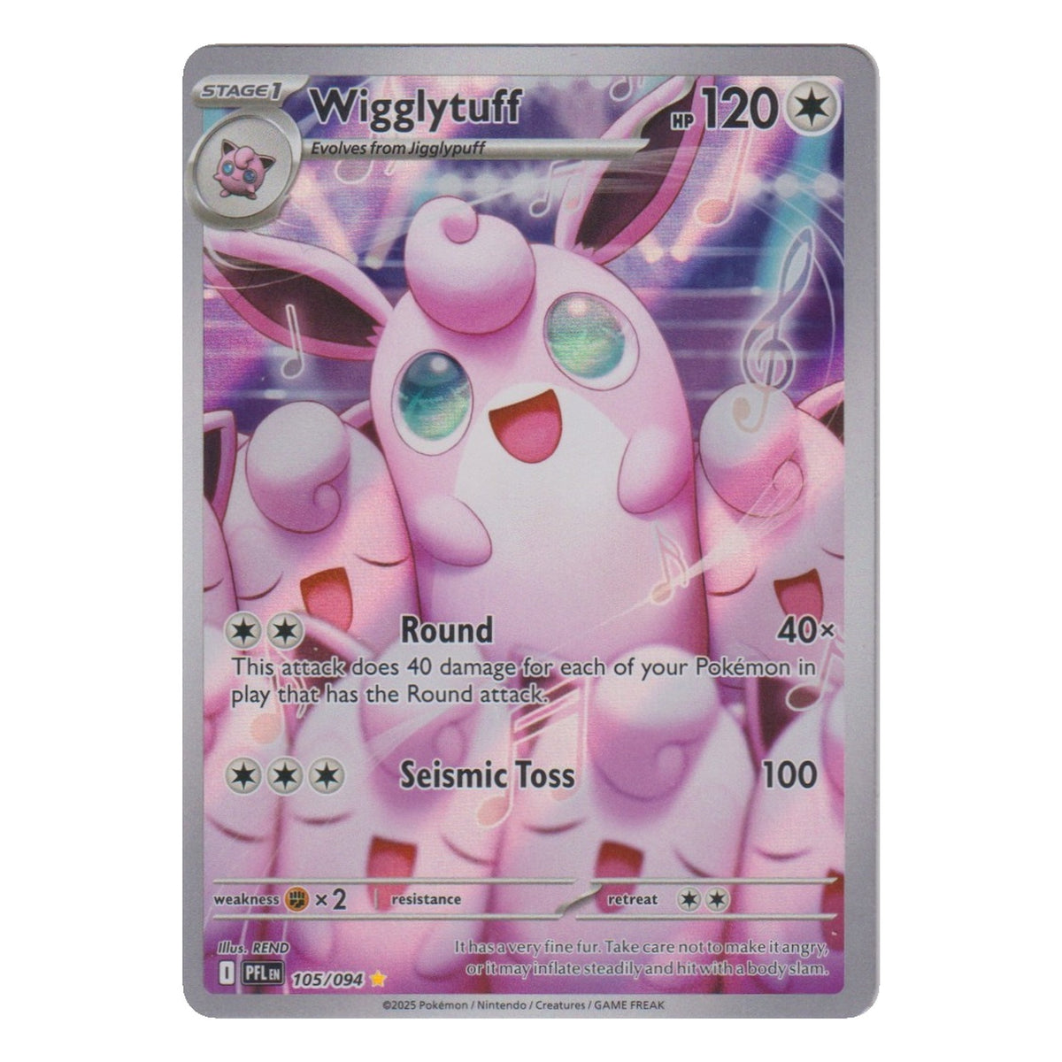 Pokémon: Wigglytuff – Phantasmal Flames (PFL 105) – Einzelkarte